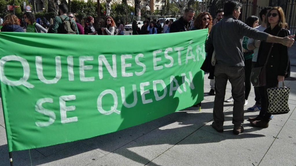 Huelga de interinos en Andalucía