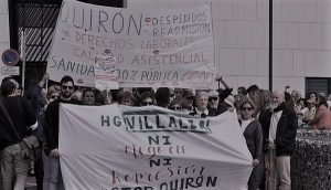 Protesta frente al Hospital General de Villaba